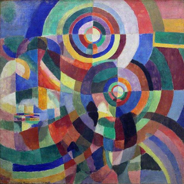 Sonia Delaunay, 1914, Prismes électriques, oil on canvas