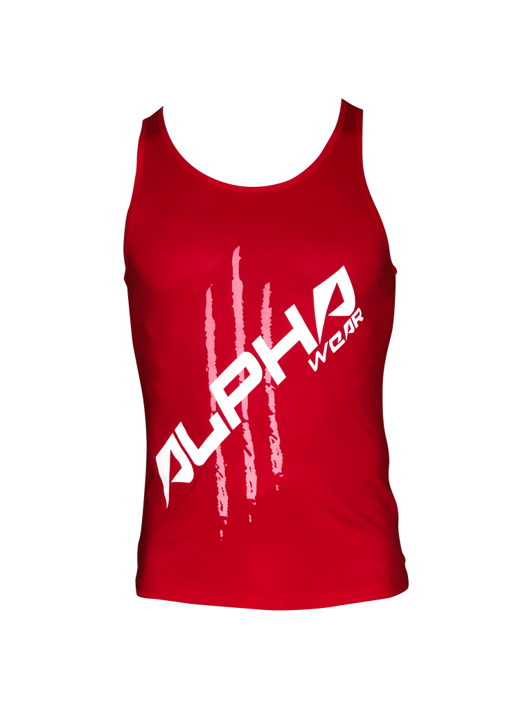 Mens Athletic Tank Top (Red) – Alpha Wear