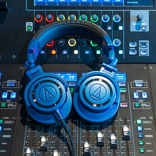 Audio Technica Pro ATH-M50X BT2 DS Blue Cuffie Monitor Professionali  Bluetooth