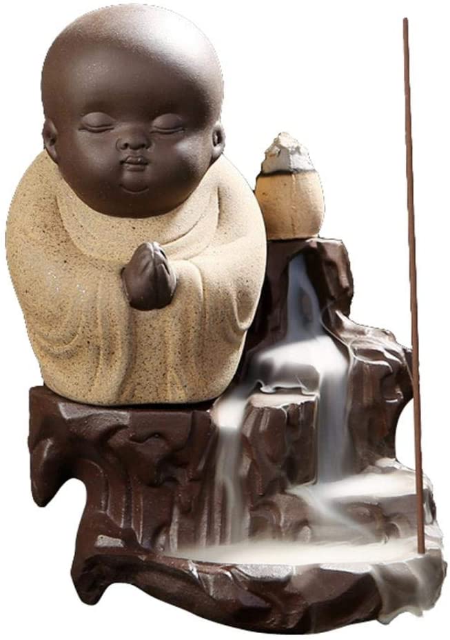 budda incence smoke waterfall