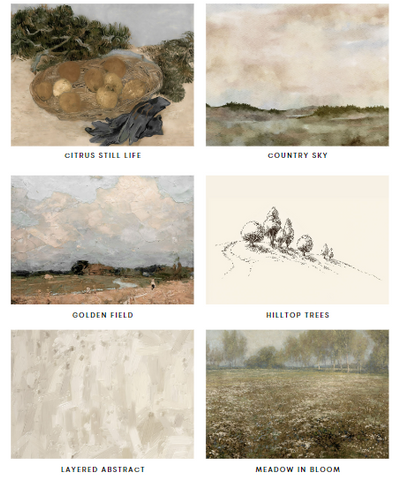Collection of landscape oriented prints