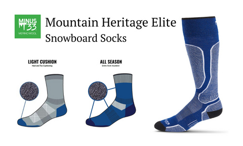 mountain heritage elite snowboard socks graph thick socks warm socks
