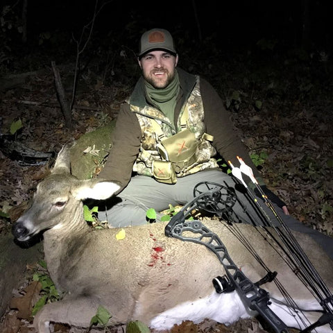 Tom hunting, with his deer