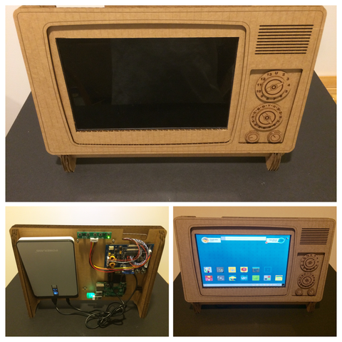 Battery Operated Retro TV HDMI Cardboard Stand for Your ...