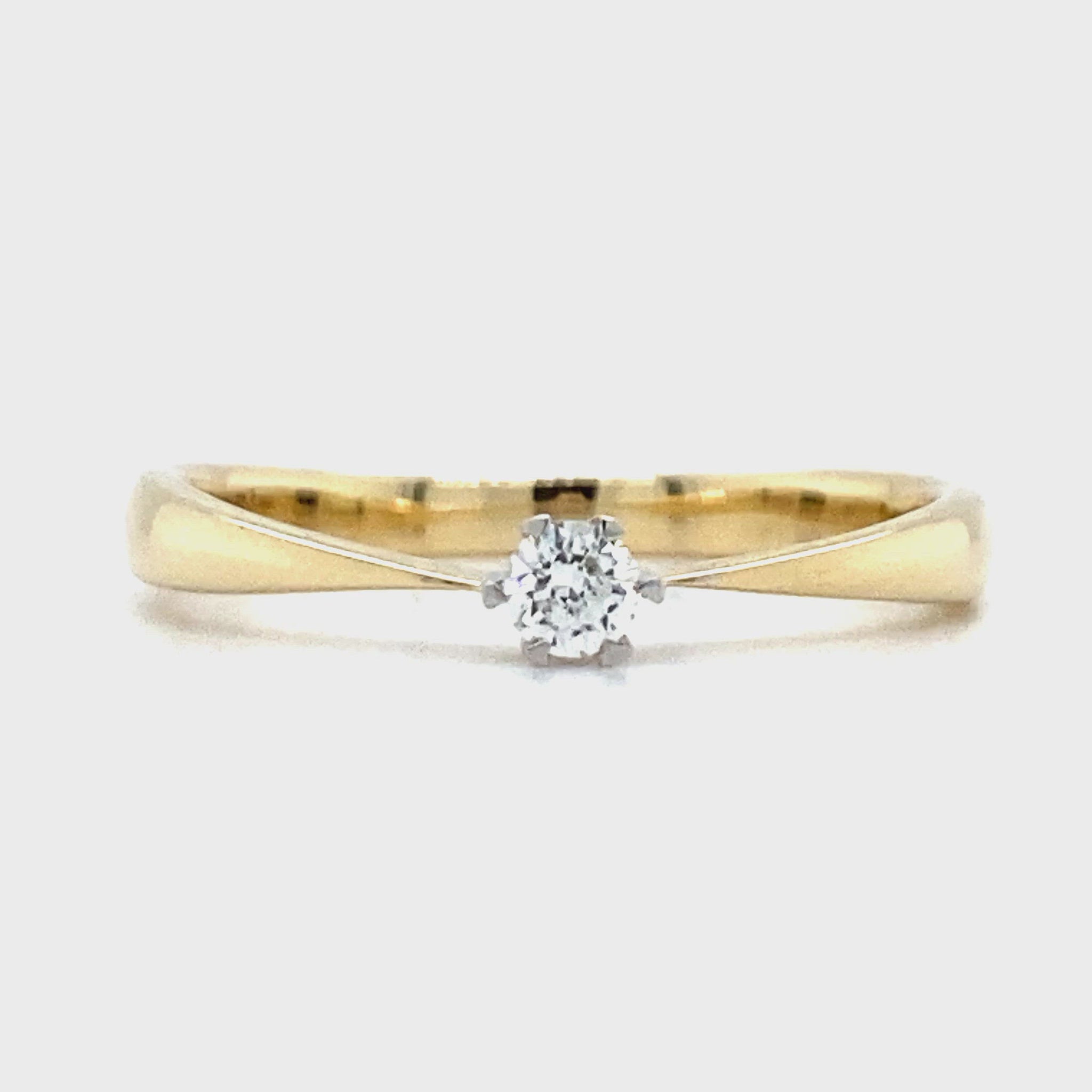 Barato ✓ Anillo Solitario Diamante ✓ 0.10 ✓ G/VS2 Diamonds & Jewels Amsterdam