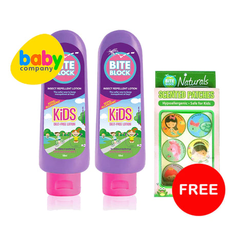 Bite Block Kids 100ml Pack of 2 plus free Patches