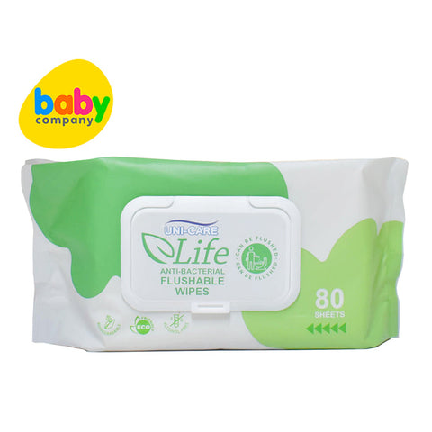 Uni-Care Life Anti-Bacterial Flushable Wipes