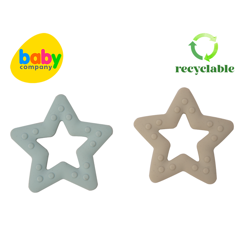 Mom & Baby Silicone Teether Star Pack of 2