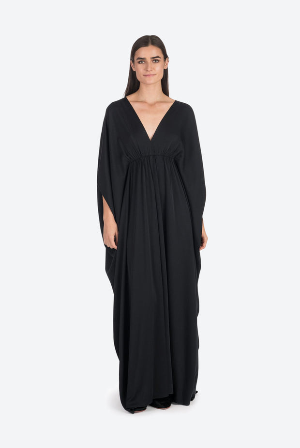 black silk kaftan