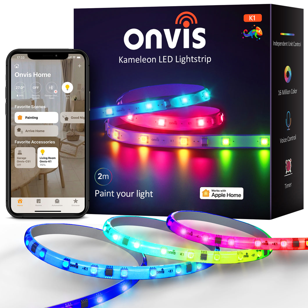 Onvis Smart RGB LED Light Strip Works with Apple HomeKit