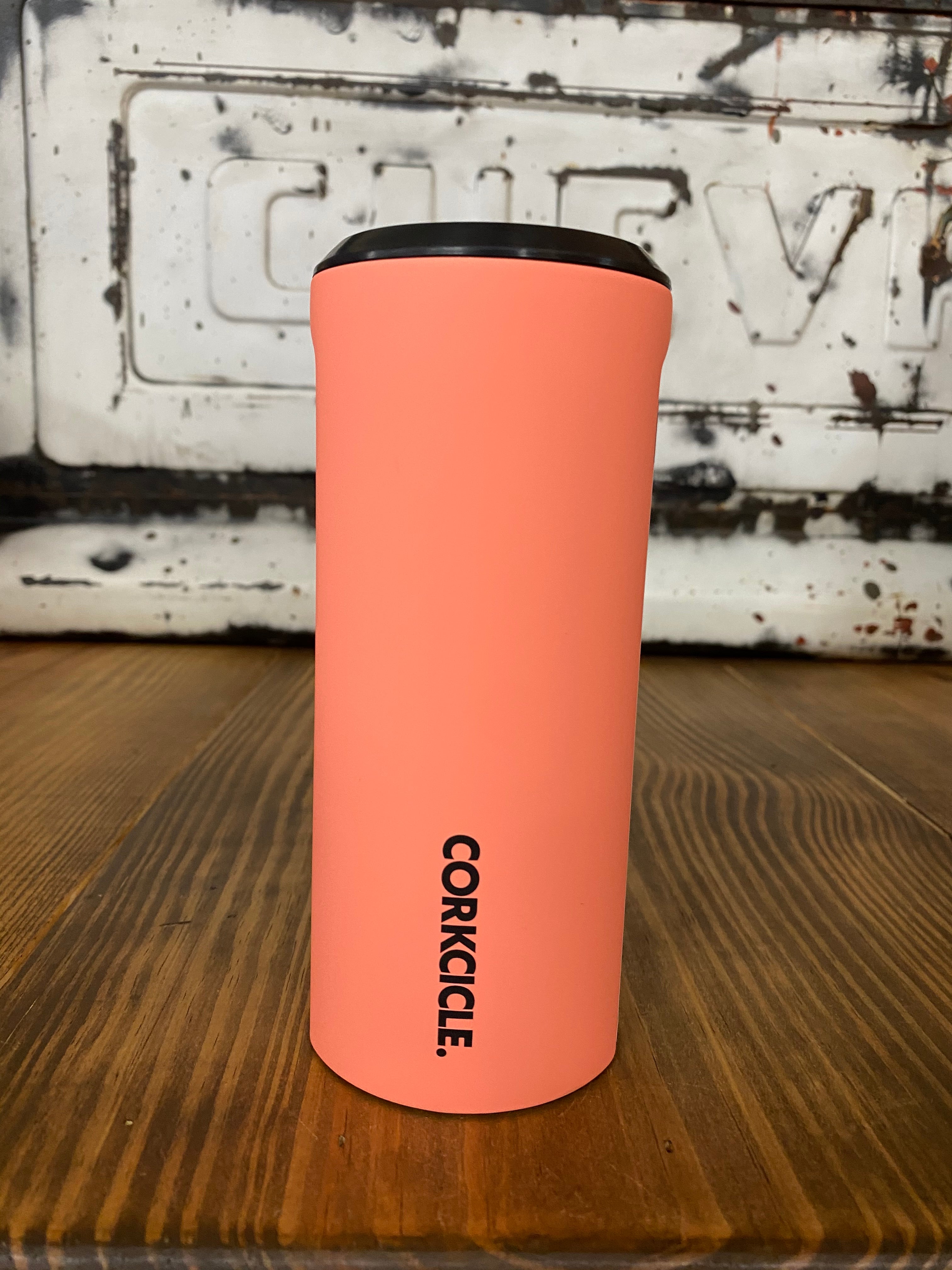 Corkcicle Can Cooler Neon Coral / Slim