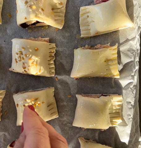 Sausage rolls ready for the oven