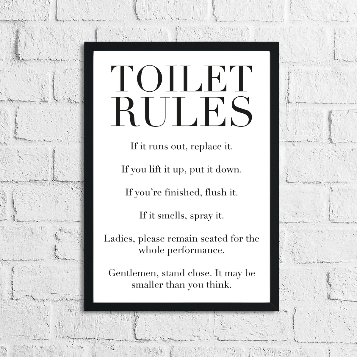 Toilet Rules Printable Pdf
