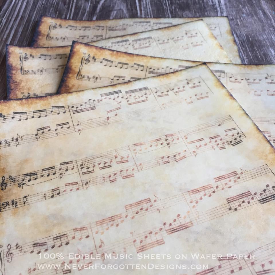 edible-vintage-aged-music-sheets-on-wafer-paper-sugar-art-supply