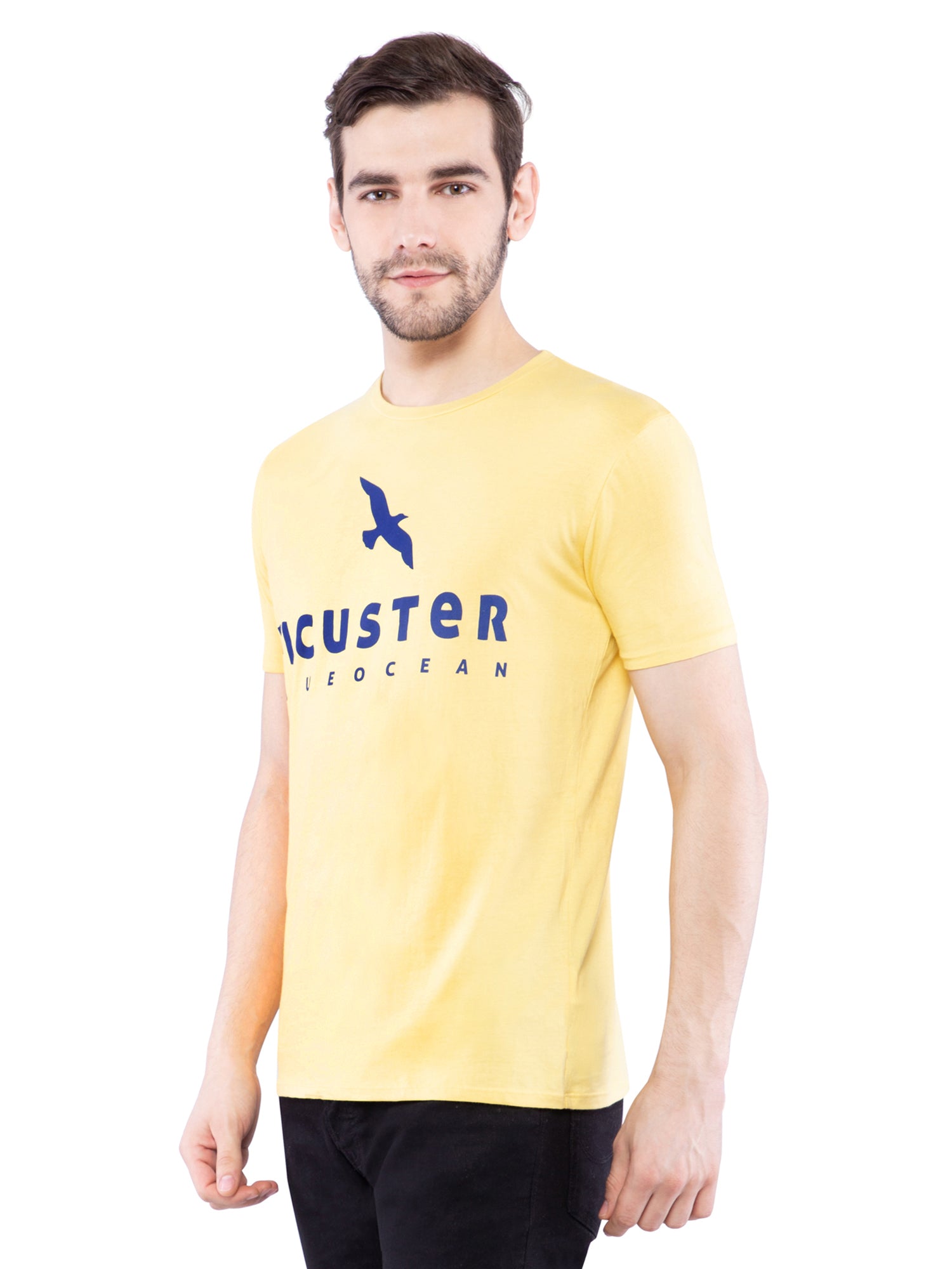 yellow crew neck mens