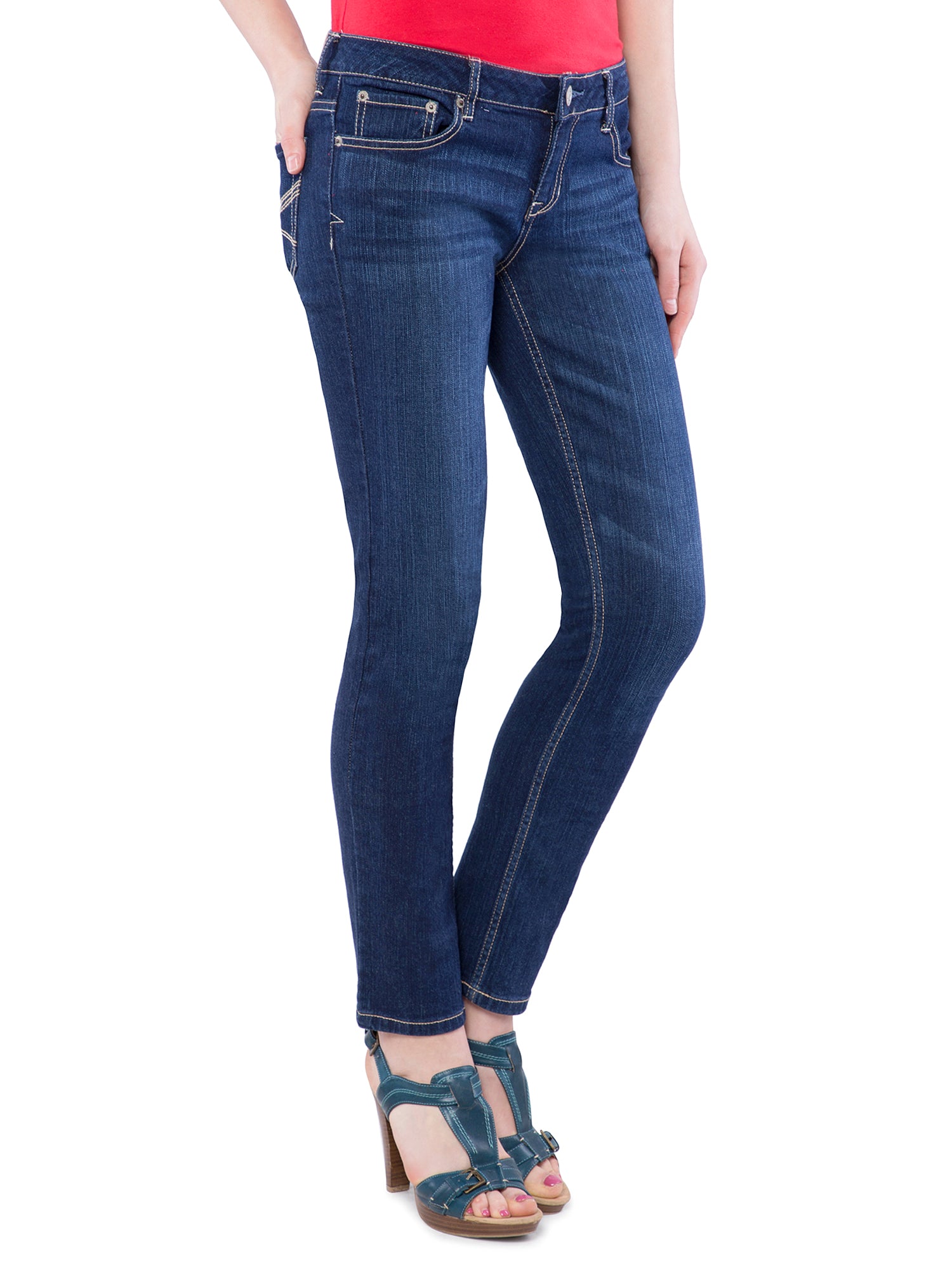 dark blue ankle jeans