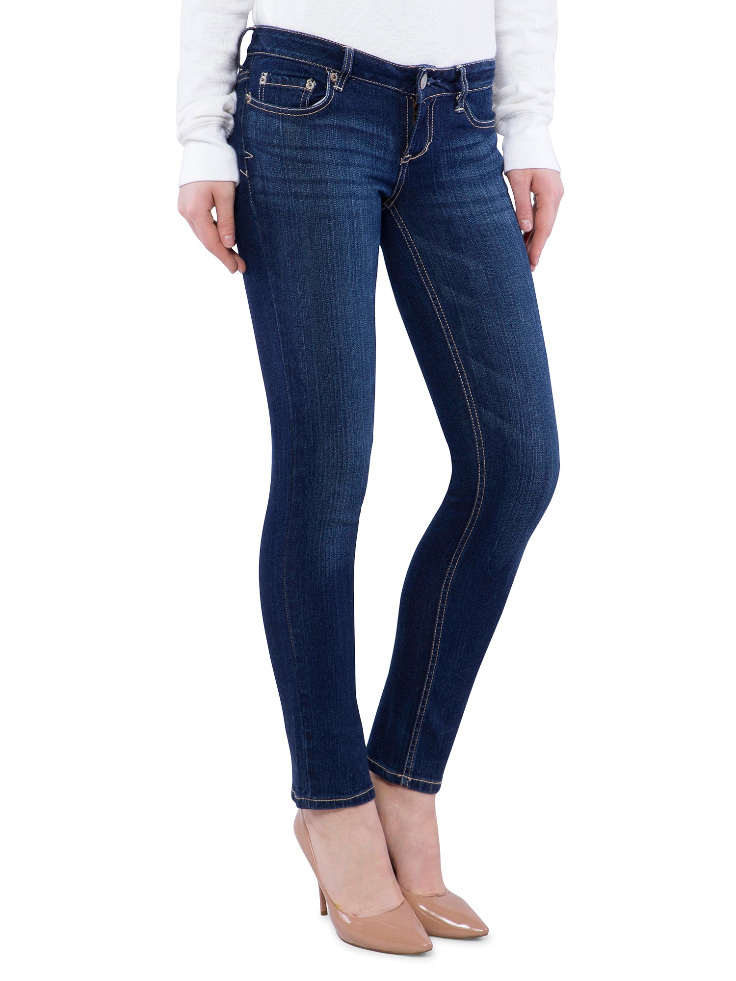 dark blue ankle jeans