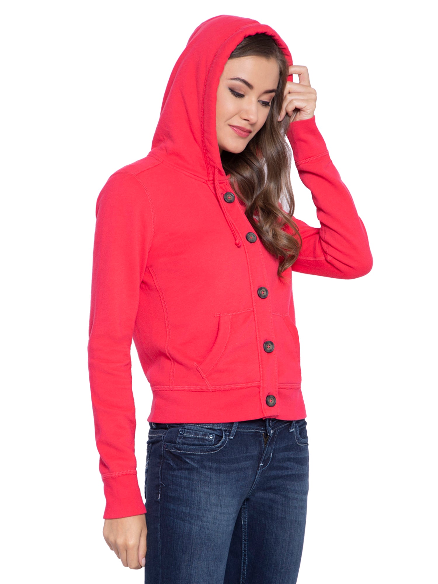 hollister red hoodie women's