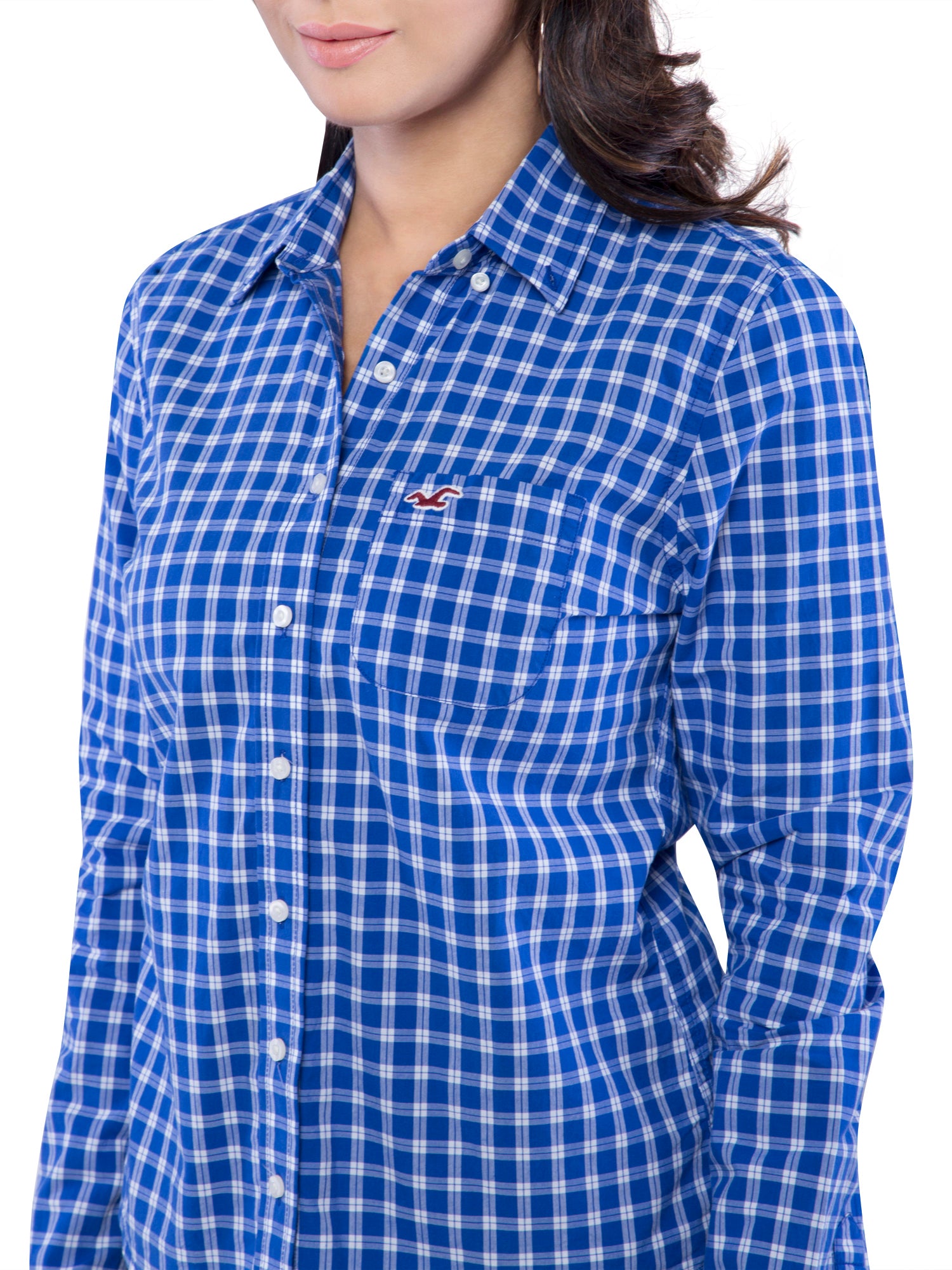 hollister checked shirt womens