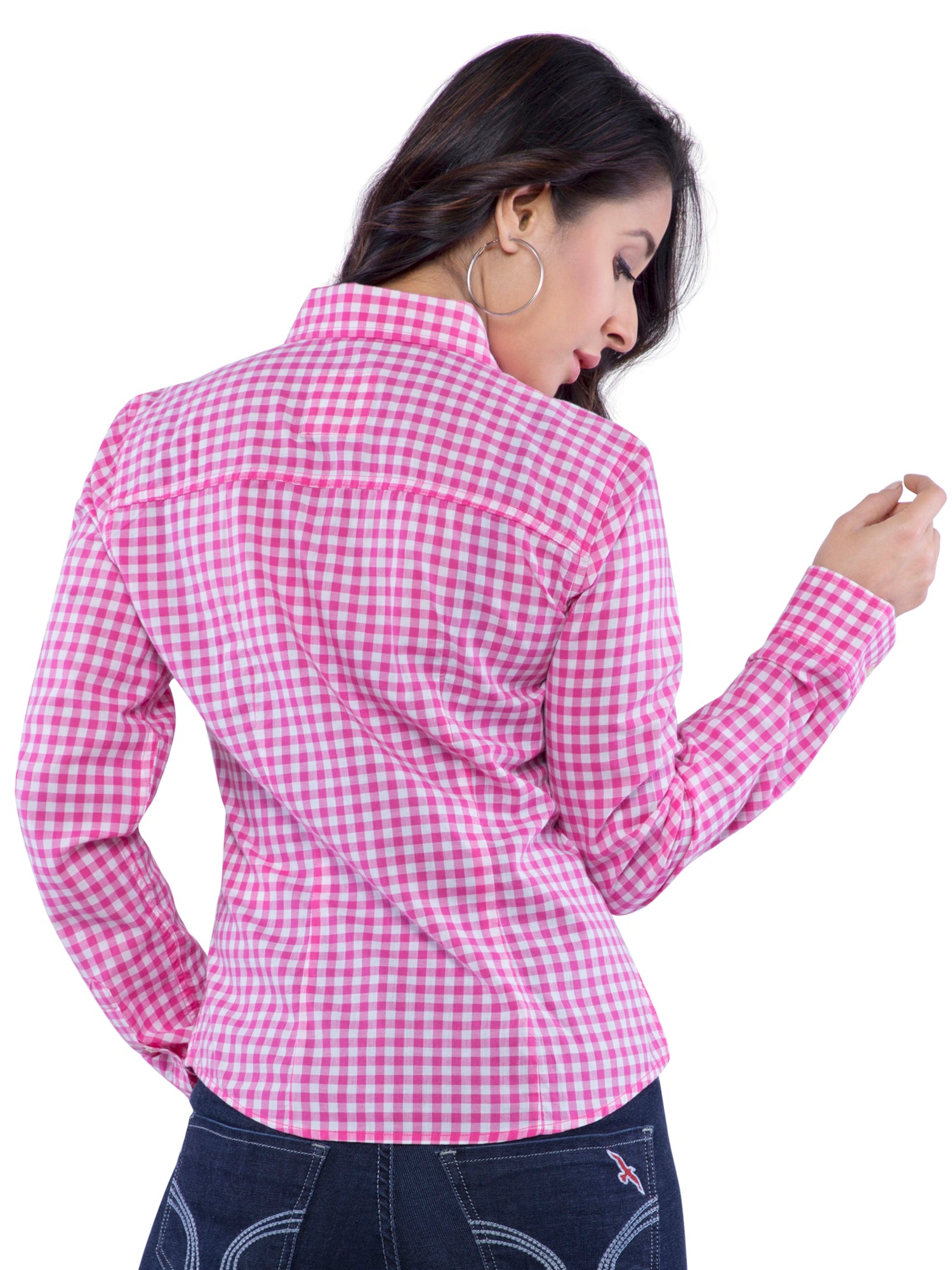 Hollister Women Pink Checkered Shirt – FICUSTER