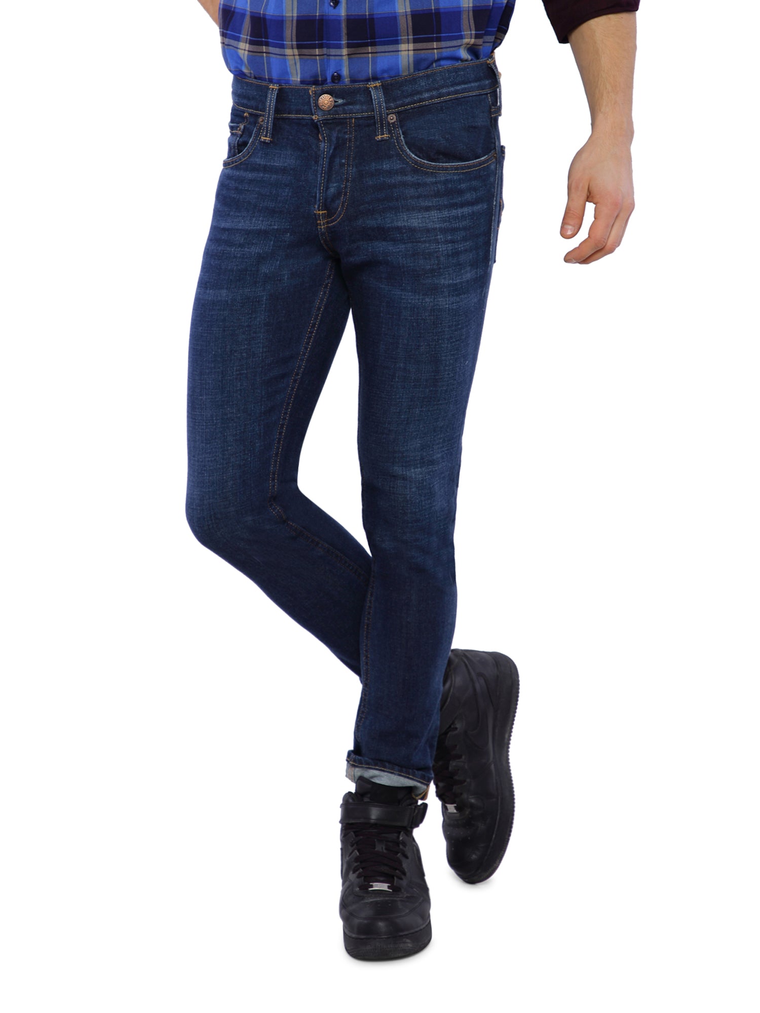 blue super skinny jeans mens