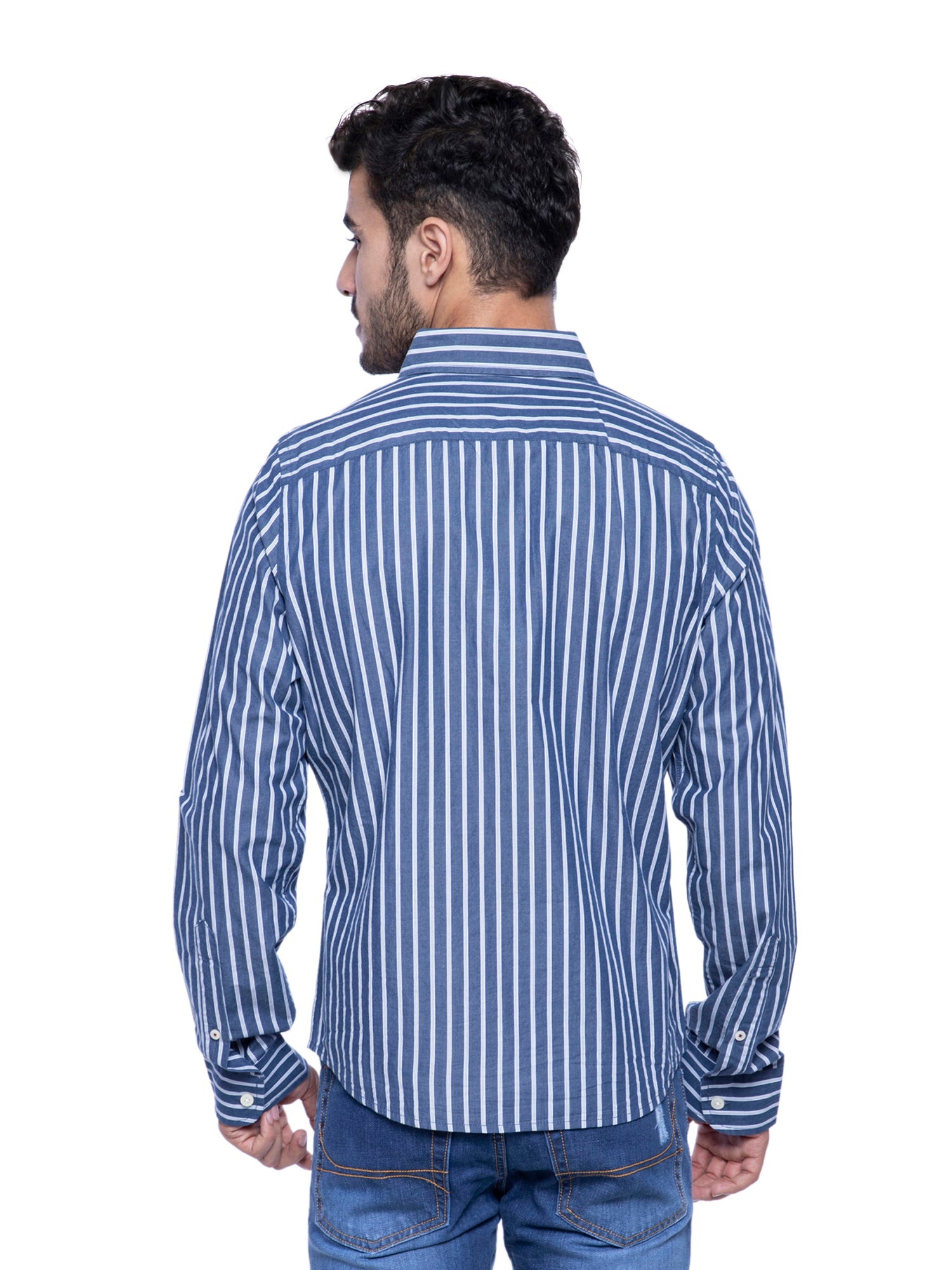 hollister blue striped shirt