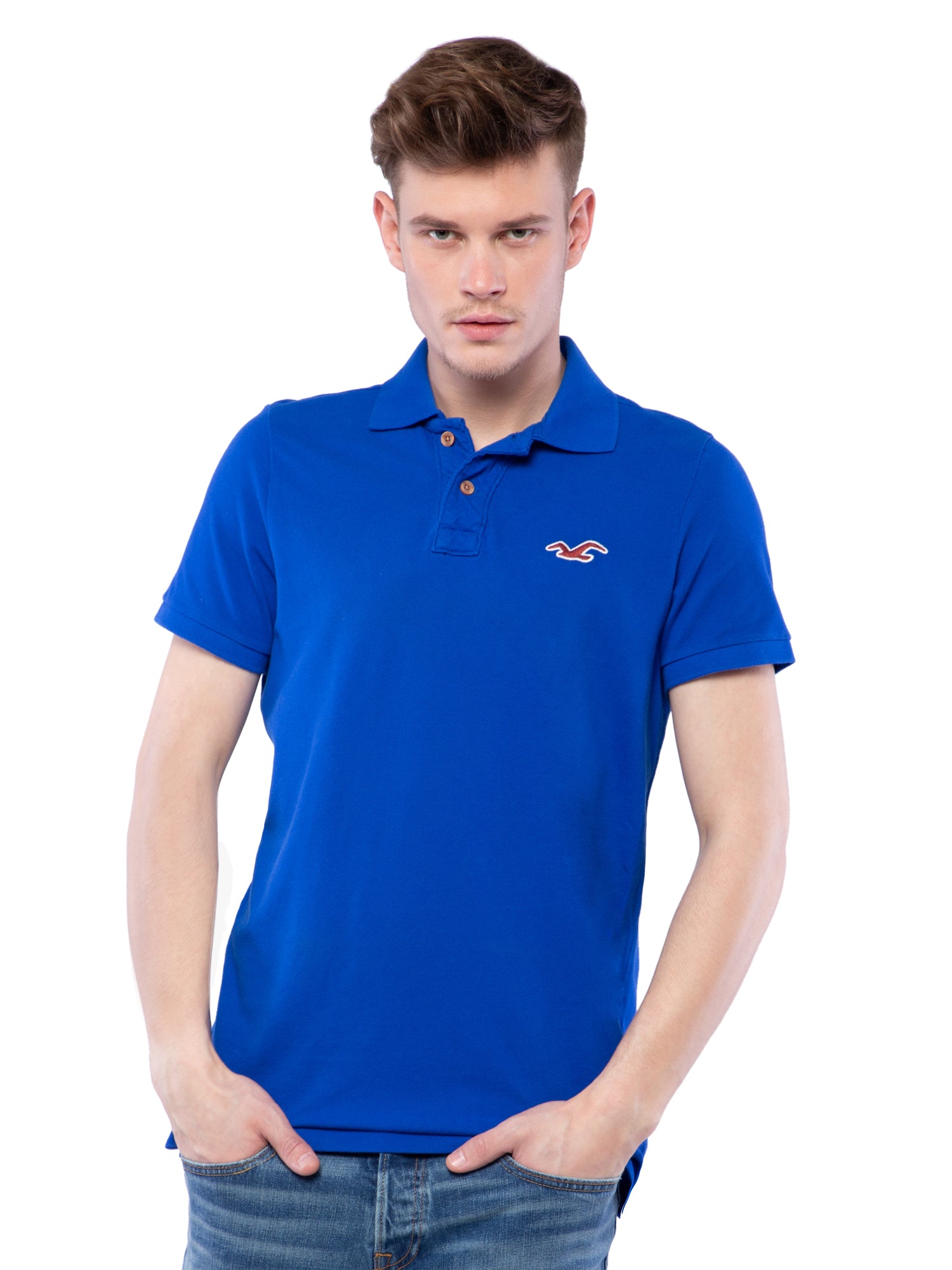 hollister stretch polo