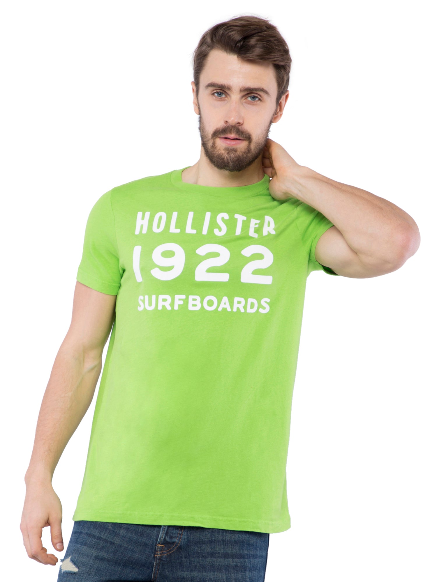 hollister green t shirt