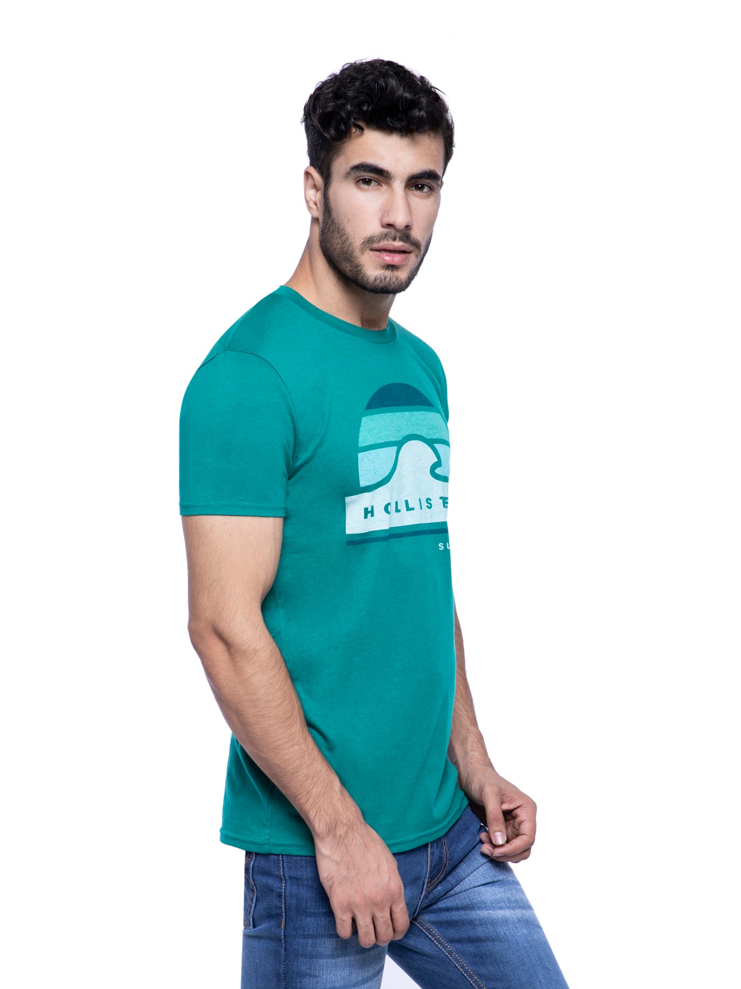 hollister green t shirt