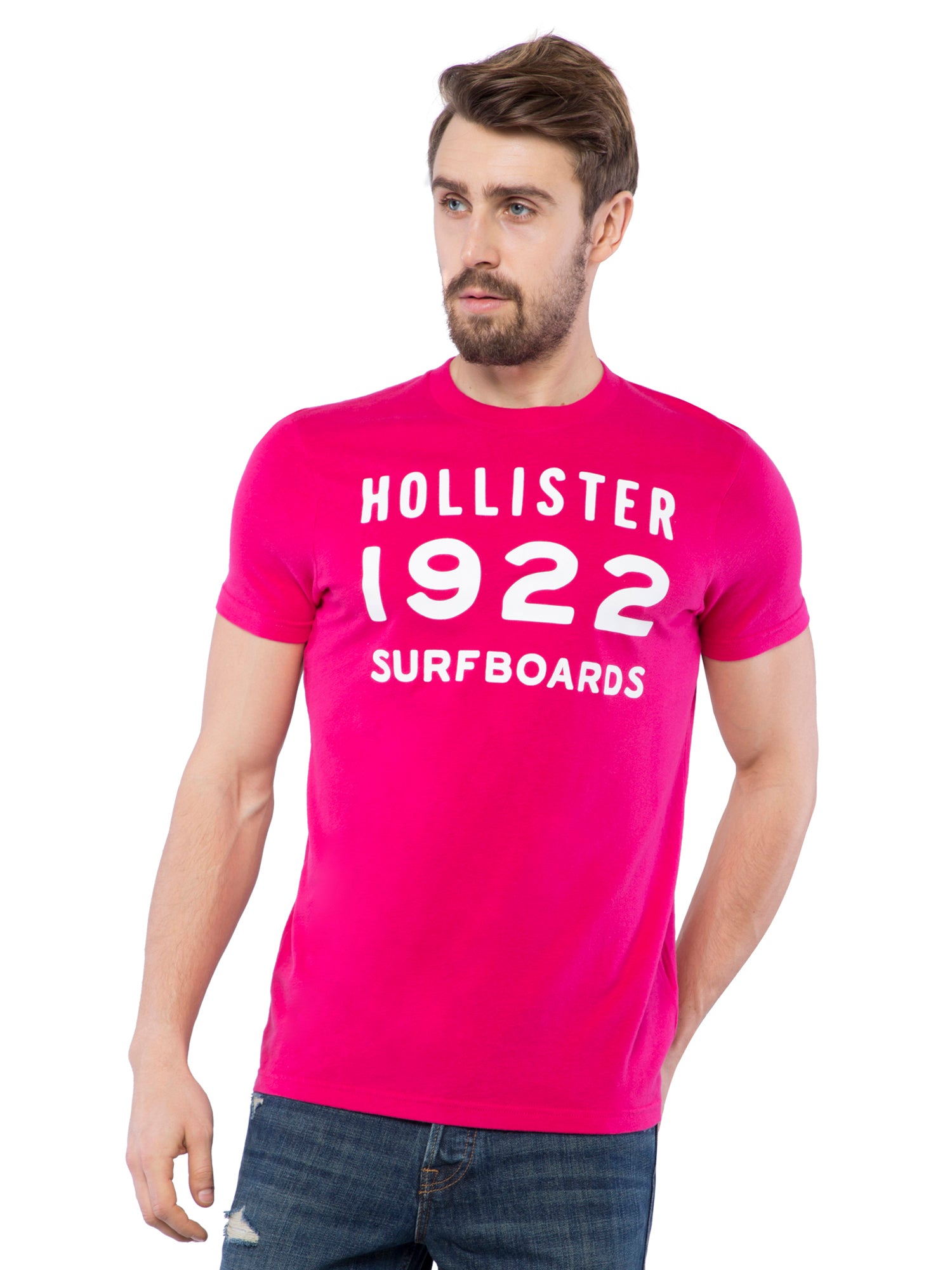 pink hollister t shirt mens