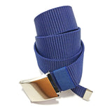 Ficuster Unisex Navy Blue Nylon Canvas Braided Belt