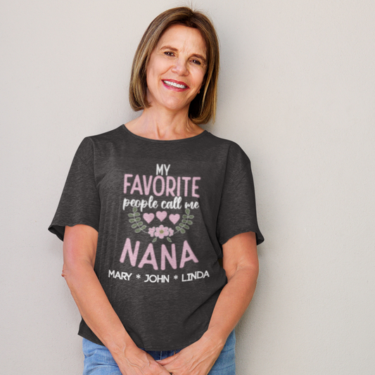 Camisa personalizada para el Día de la Madre para mujer, camiseta  personalizada para el Día de la Madre para mujer, camisa de abuela con  nombres de