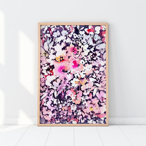 Soul Gathering-floral watercolor by Ingrid Sanchez, Meanwhile 2020.
