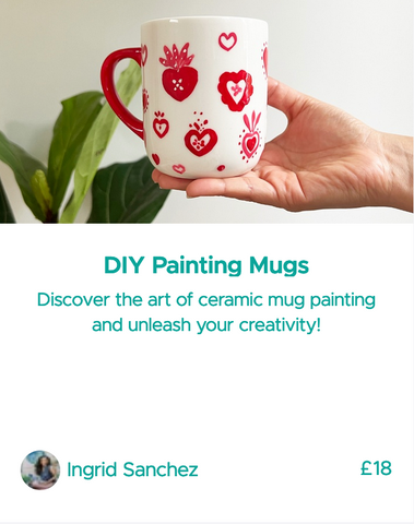 DIY Painting Mugs Online Workshop with CreativeIngrid