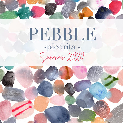 Pebble Art Collection showcasing original watercolors by artist Ingrid Sanchez, CreativeIngrid.