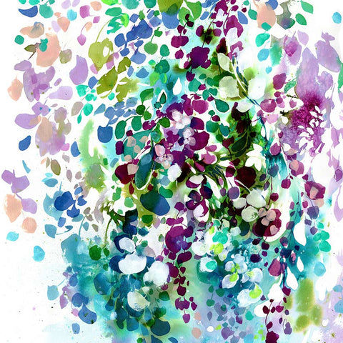 Petals and Leaves, watercolor by Ingrid Sanchez. London 2017.