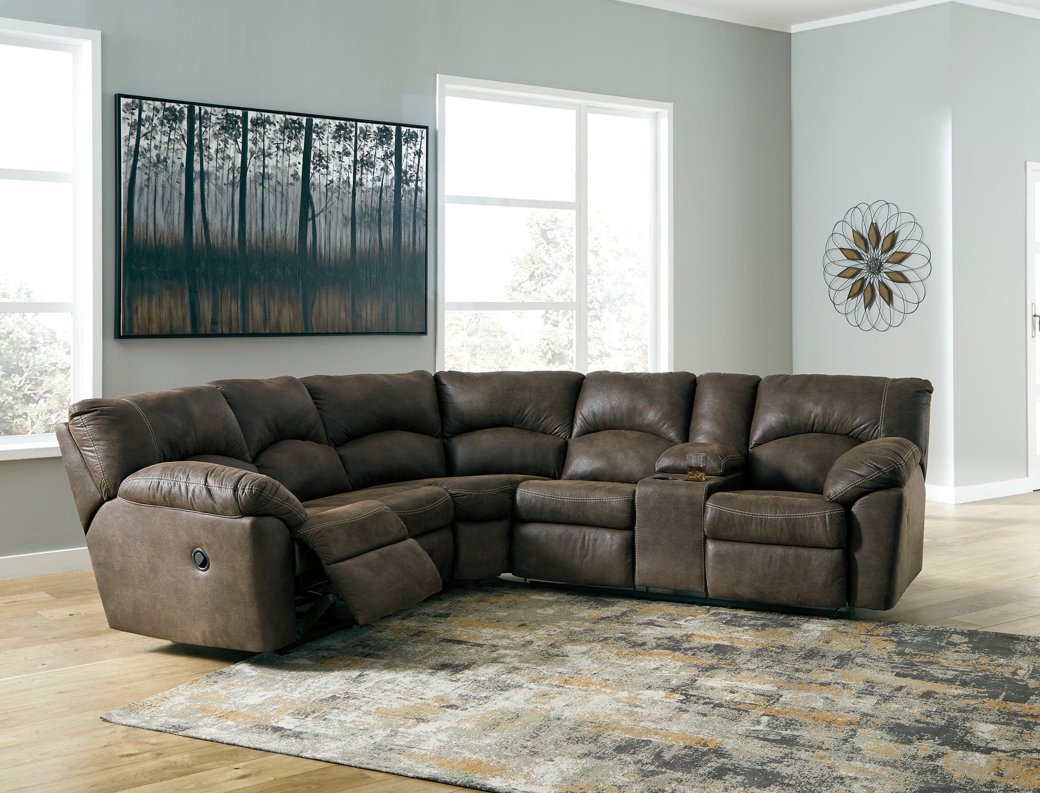 sectional with dual recliners