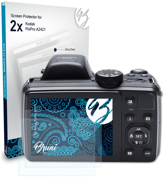 Bruni Basics-Clear Displayschutzfolie für Kodak PixPro AZ421
