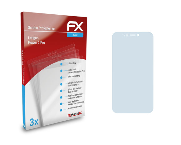 atFoliX FX-Clear Schutzfolie für Leagoo Power 2 Pro
