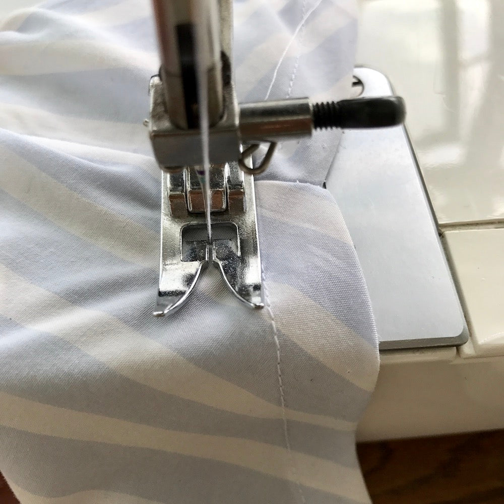 sewing with shirring elastic for off the shoulder top