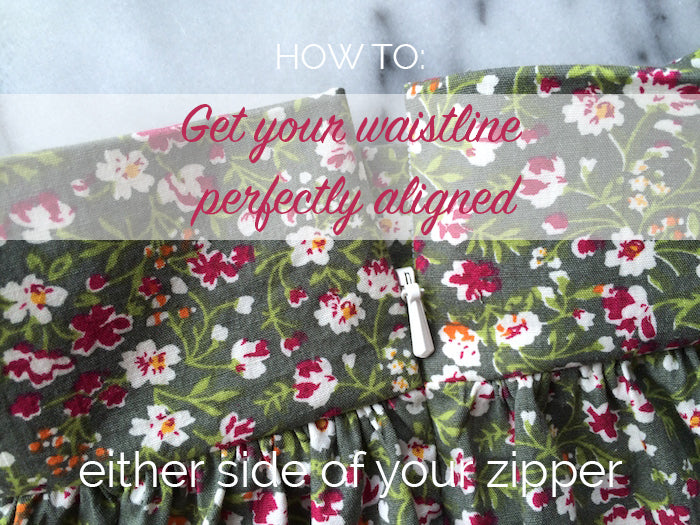 Nerdy sewing tips: How to get your waistline to match perfectly either side of an invisible zipper!