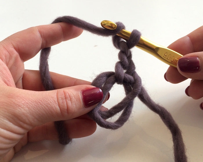 How To Attach Yarn & Crochet Around A Ring - Simply Hooked by Janet