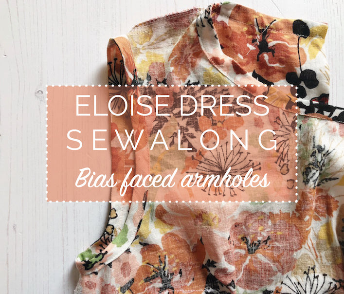 Eloise Dress Sewalong - bias faced armholes and side seams (Variation 1)