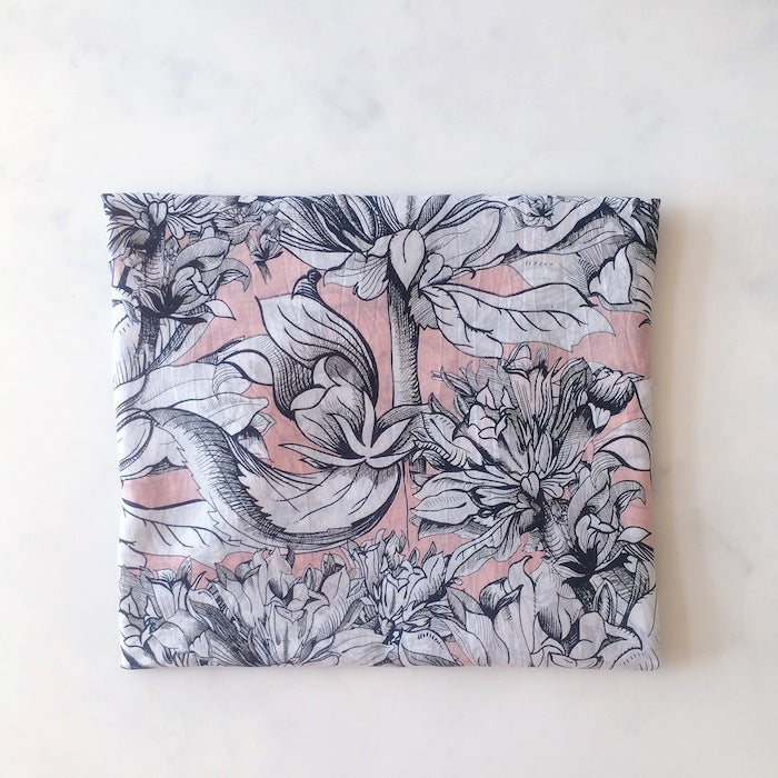 Silk Cotton Grecian Floral dressmaking fabric from The Fabric Store 
