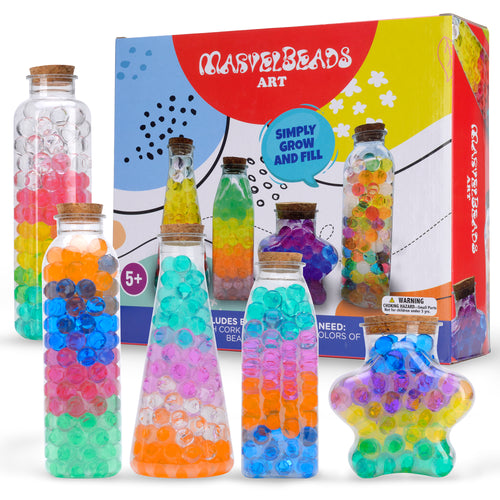 Marvelbeads Water Beads Rainbow Mix 16 oz for Orbeez Spa Refill Sensory Toys and dcor