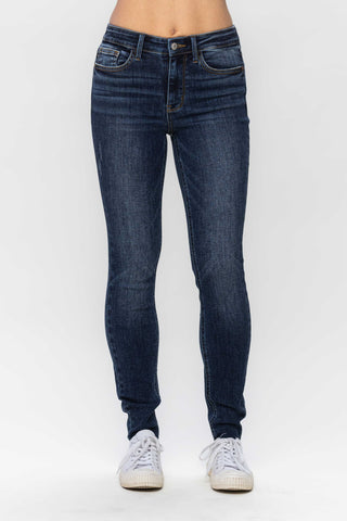 Judy Blue Jessie's Girl Mid Rise Tummy Control Destroy Skinny Jeans, By  Alexa Rae Boutique