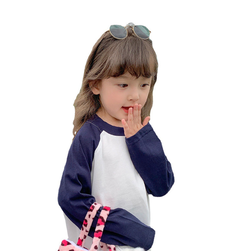 Baby Kid Big Kid Girls Color-blocking Tops Wholesale 230206237
