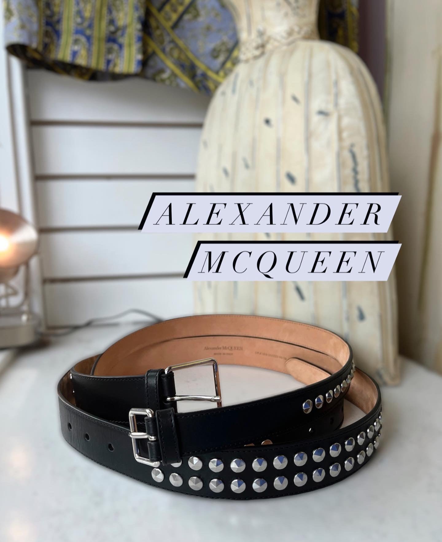 alexander mcqueen studded belt