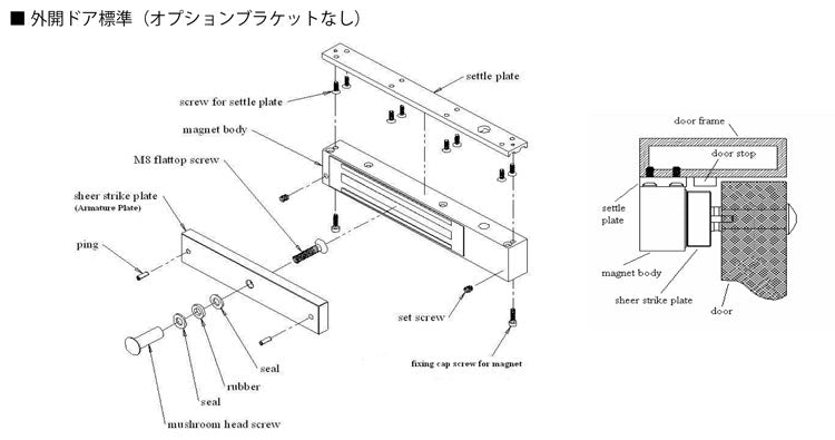 外開ドア設置