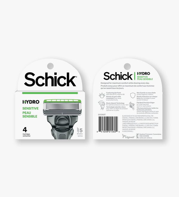Schick Hydro 3 Skin Comfort Slim Head Sensitive Razor and Cartridges, 1 ct  - Pay Less Super Markets